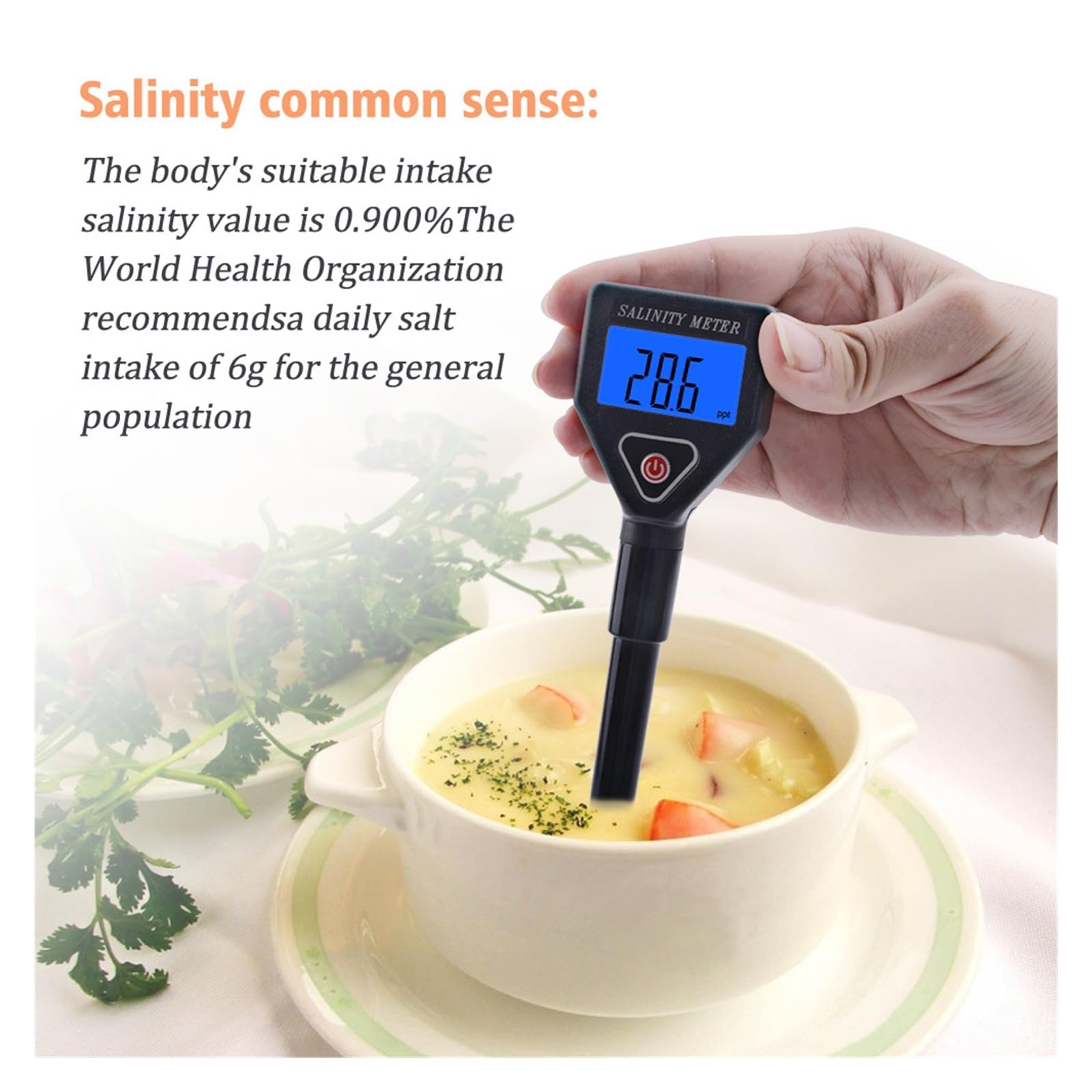 Réfractomètre numérique de salinité de l'eau de mer, salinomètre ATC portatif for la maison, testeur d'eau salée alimentaire