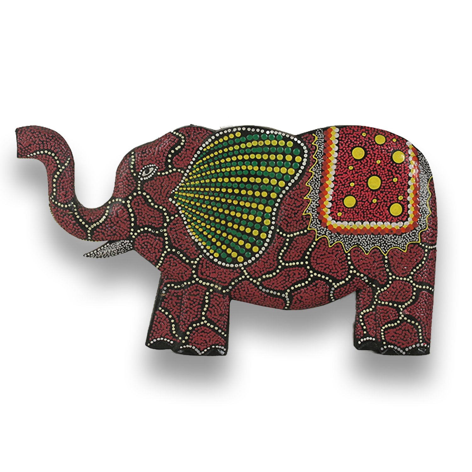 ART-CRAFT Holz Elefant Dodpaint Wandpanel Wandbild Holzbild 