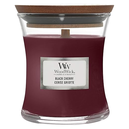 Woodwick Core Duftkerze im Glas, Wachs, Rot, 7 x 7 x 8 cm