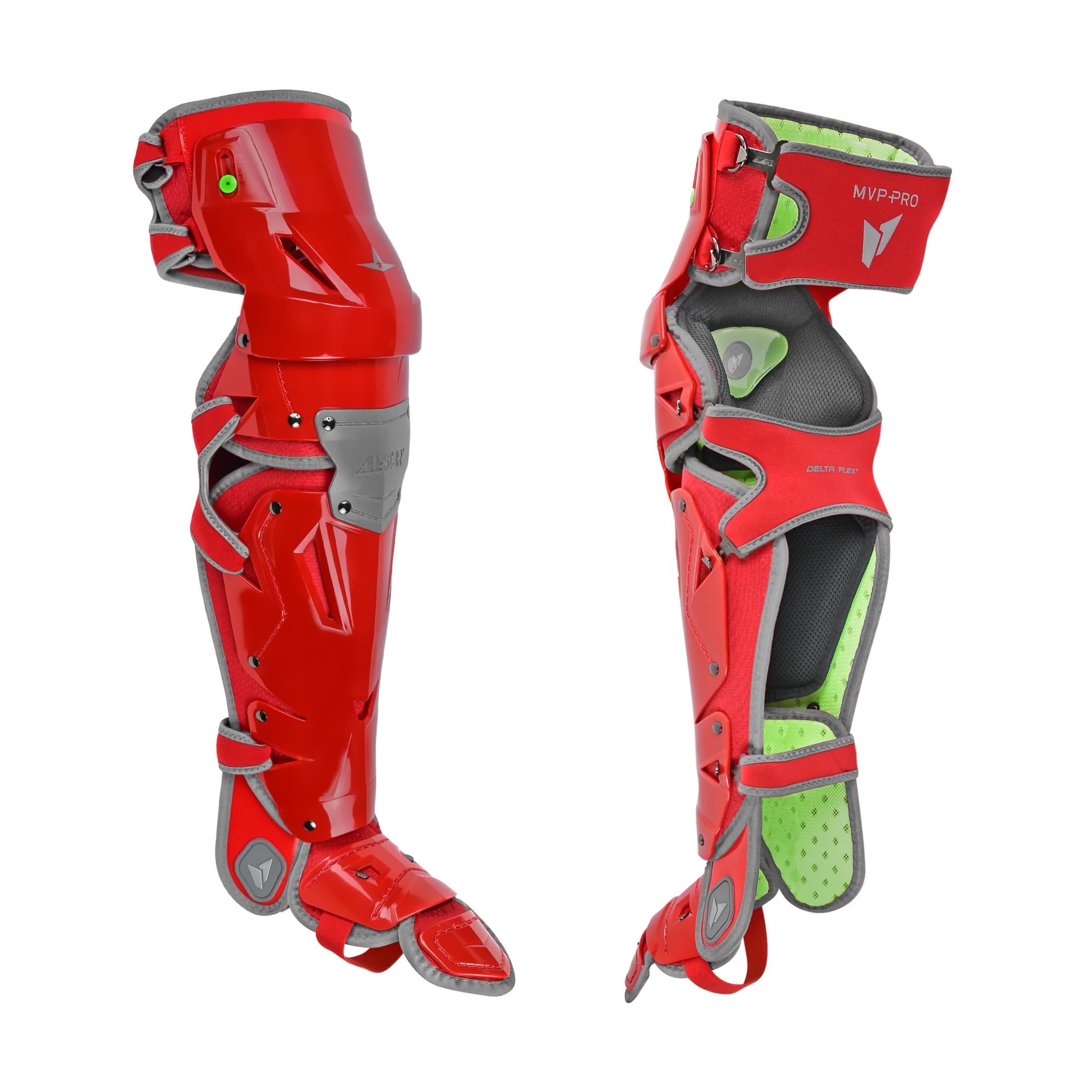 All-Star MVP-PRO Leg Guards, Baseball Catchers Gear, Youth and Adult Sizes