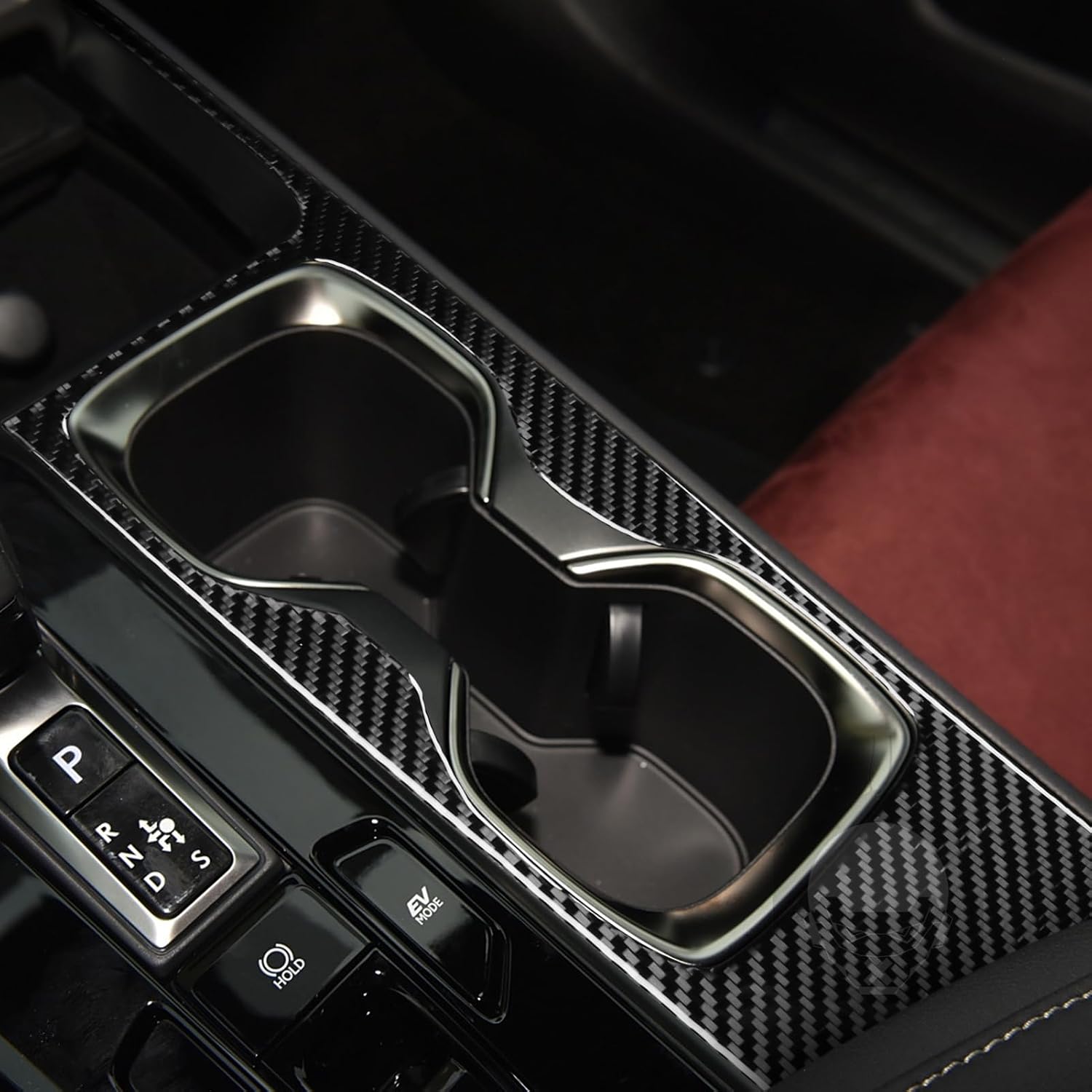 Car Water Cup Holde Decor Gearshift Panel Decal Compatible with Lexus NX 250 350 350h 450h+ 2022-2026 2023 2024 2025 Real Quality Carbon Fiber Sticker Interior Accessories Trim Black