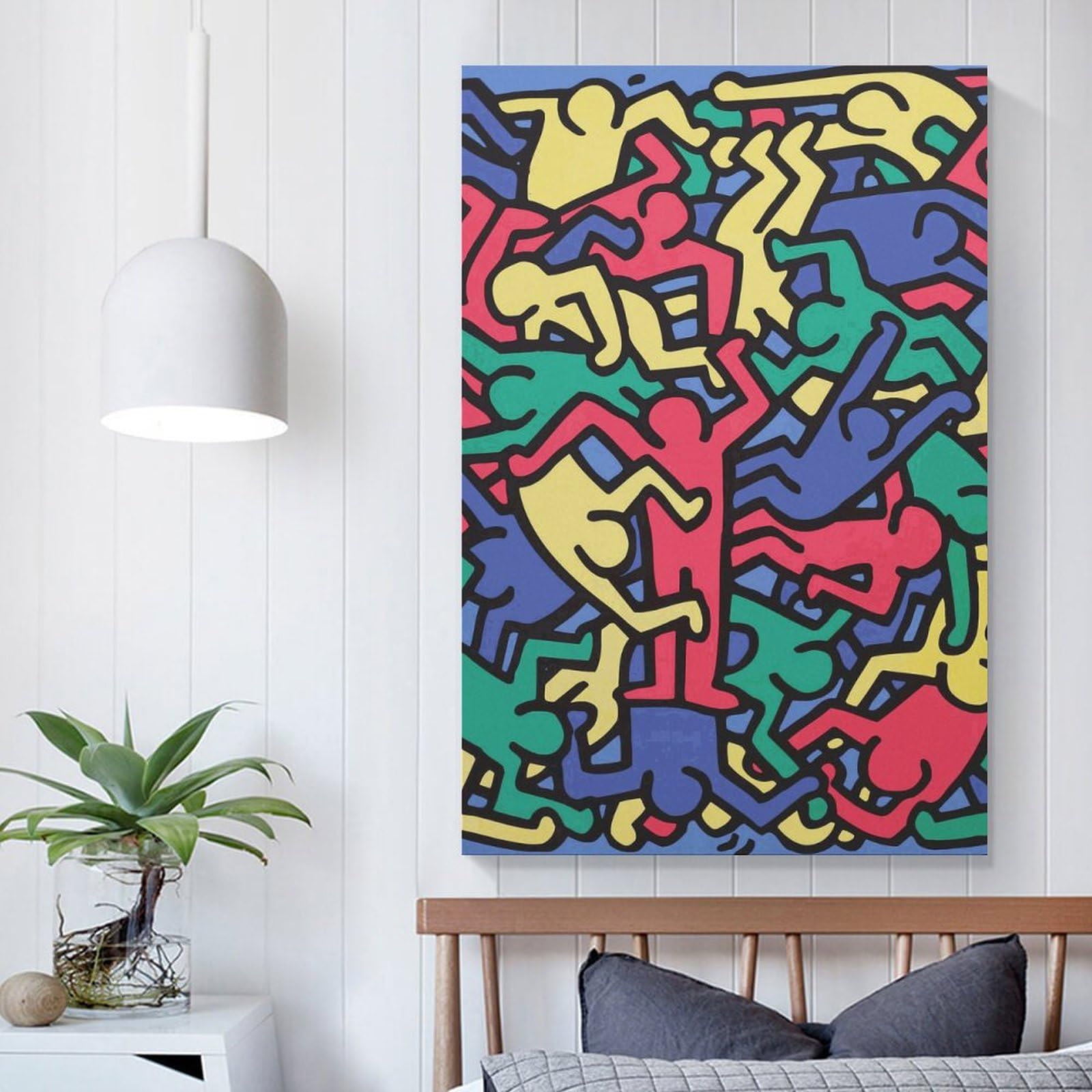 キースヘリング　壁掛け　アートフレーム　　インテリアパネル キースヘリングポスター 絵 絵画 グッズ 額 アートパネル アート