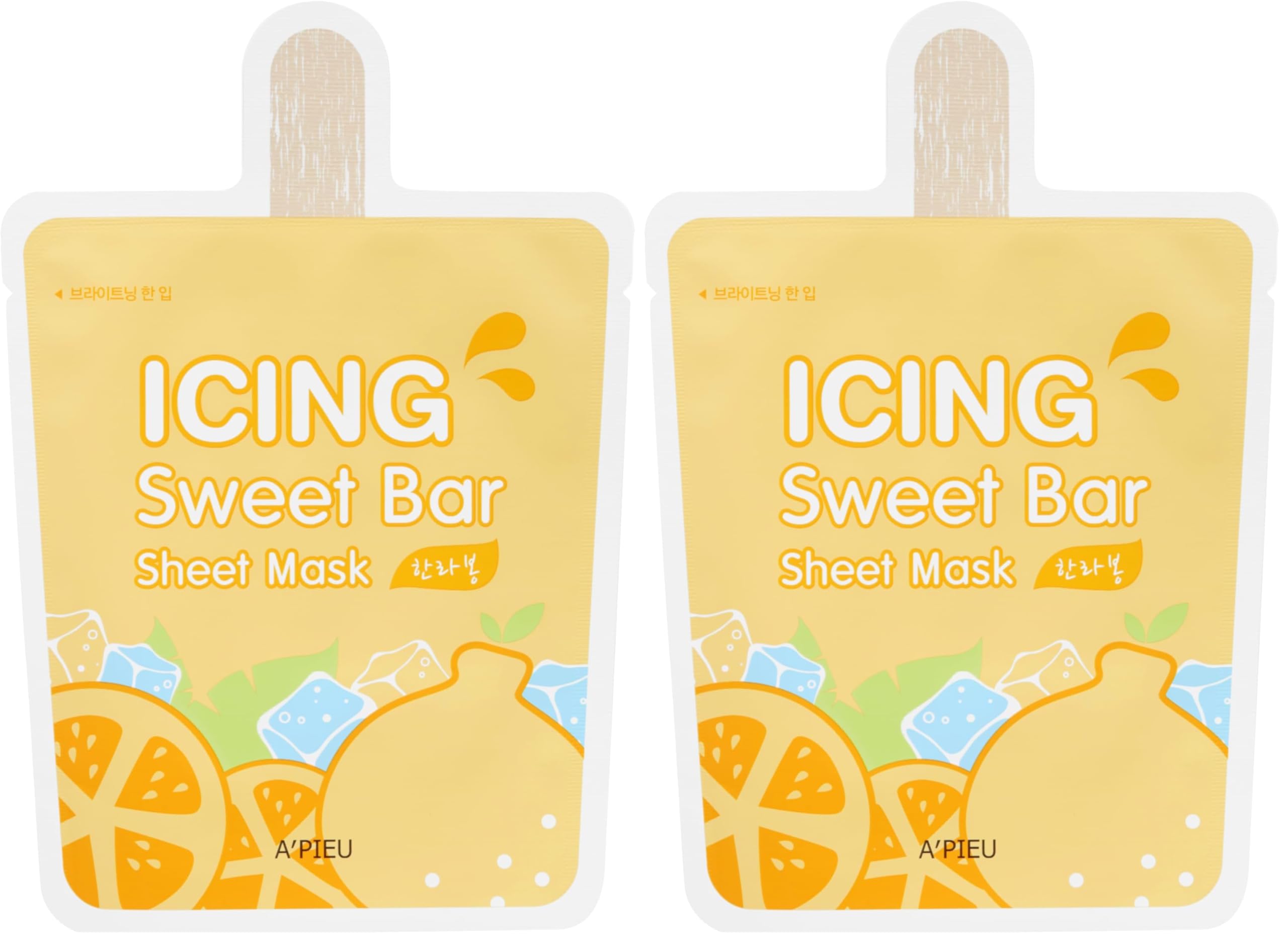 A'PIEU Portakal İçerikli Aydınlatıcı, Ferahlatıcı Maske A'PIEU Icing Sweet Bar Sheet Mask (Hanrabong) 2li paket
