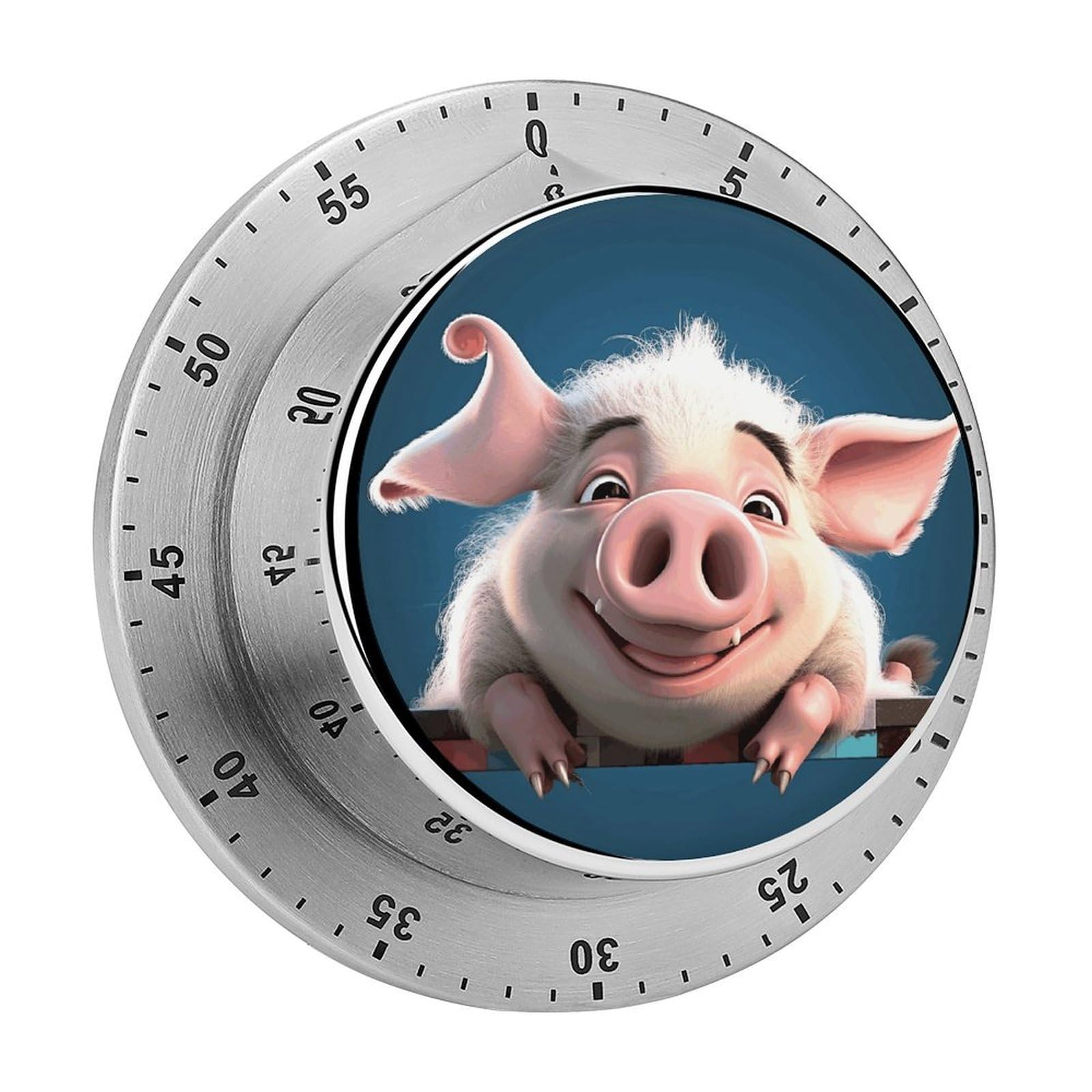 Smiling Timers Magnetic 60 Minute Kitchen Timers Mechanical Wind Up Timer Manual with Loud Alarm Stainless Steel Body Chef Clock Easy for Cooking Baking