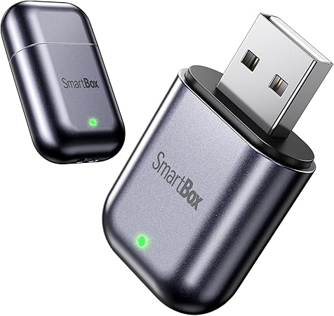 Burnt Sugar Wireless Carplay Adapter for iPhone 2026 Upgraded, Ultra-Mini USB Design for Apple Car Play Convert Wired to Wireless, Stable Low-Lag GPS Plug & Play for iOS 10+ & Cars from 2016+ (Gray)