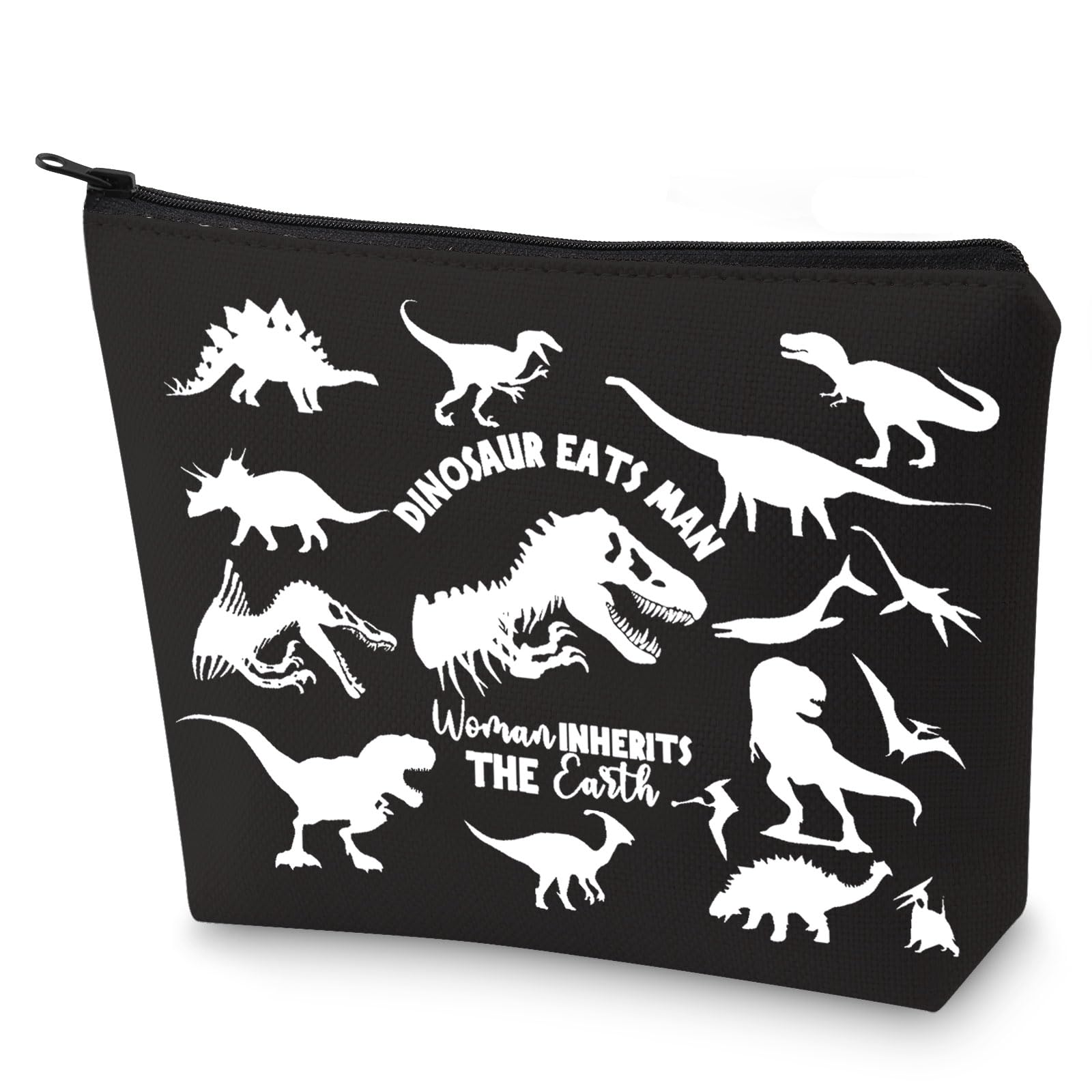 WZMPA Funny Dinosaurs Cosmetic Bag Dinosaur Movie Inspired Gift Dinosaurs  Eat Man Women Inherit The Earth Makeup Zipper Pouch Bag Dinosaurs