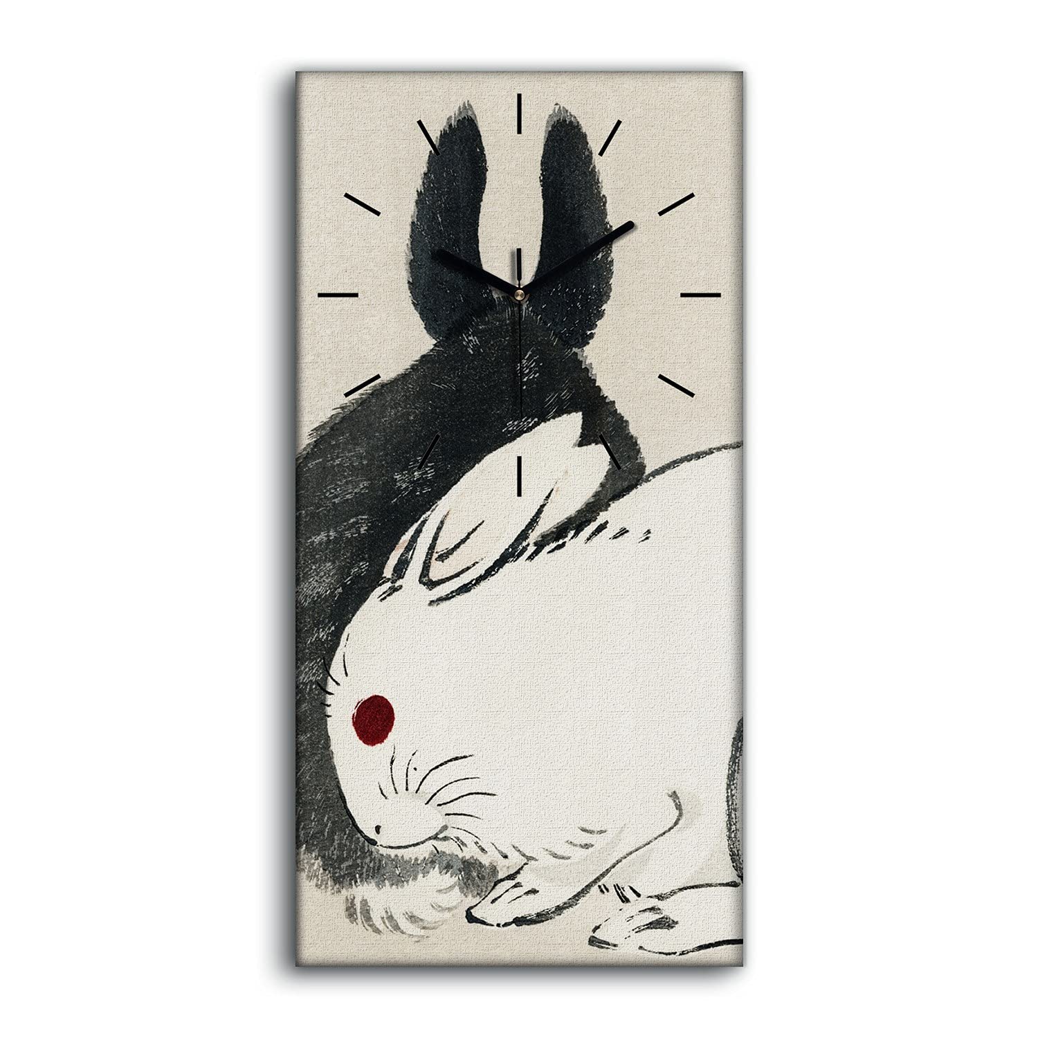 Horloge murale lapin pour salon et chambre moderne décoration zen 30x60cm