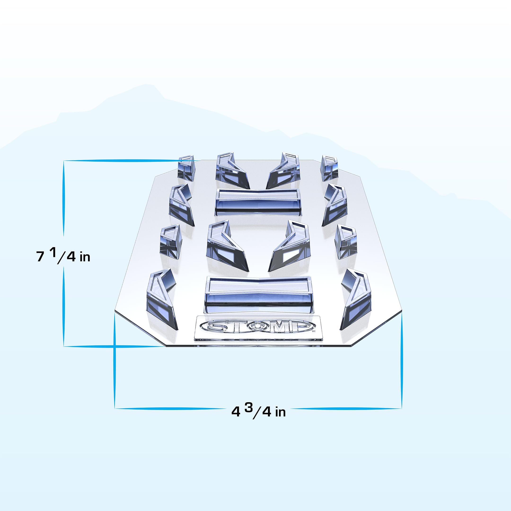 Stompgrip Premium Snowboard Stomp Pad | Knobby | Old School Collection | 3D Design | Clear