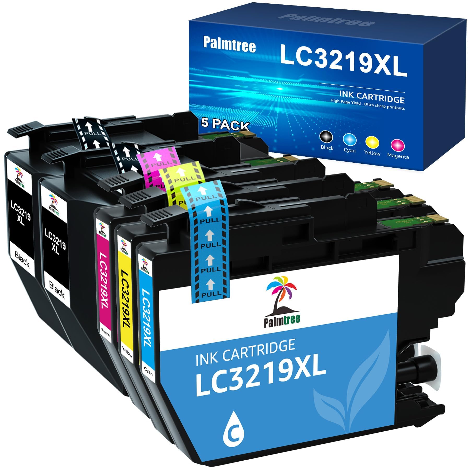 Palmtree LC3219XL Cartucce Compatibili per Brother LC-3219XL LC3219XL LC3217 Sostituzione per Brother MFC-J5330DW MFC-J6530DW MFC-J6930DW MFC-J5335DW MFC-J5730DW MFC-J5930DW MFC-J6935DW (5 Pack)