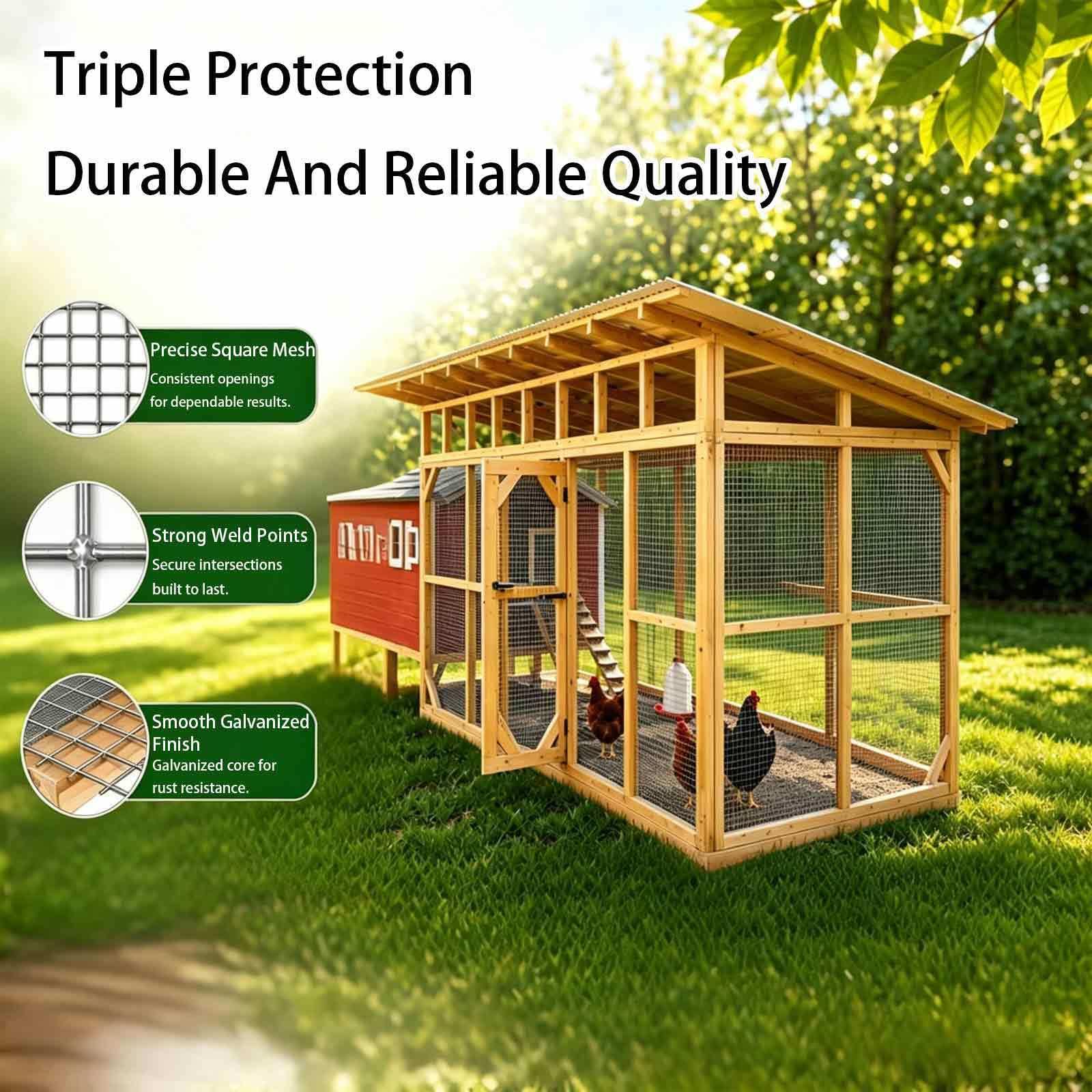 Malla Electrosoldada Disponible En Varios Tamaños Soldadura Malla Gallinero Cercado Para Cerdos Y Cabras En Patios, Jardines Y Campos,30mm*5m