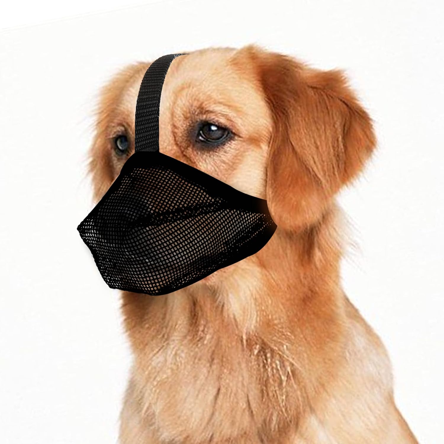 YAODHAOD Dog Muzzle with Mesh Cover Muzzles,Adjustable