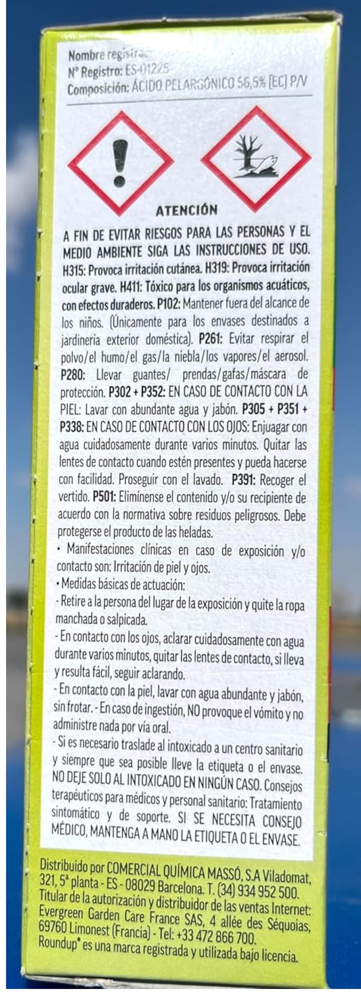 Herbicida Roundup de 250 ml. Desherbarte De rápida y total eficacia, Sin residuos (lo mas parecido al glifosato)