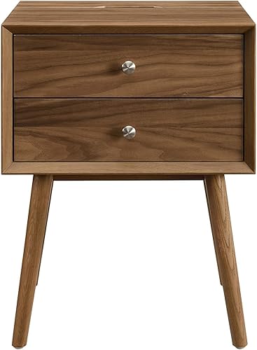 Miniatura 6 de Modway Mesita de noche de madera de brasa, nogal