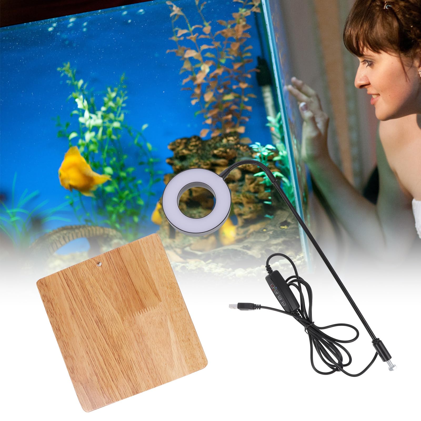 Lampe de Remplissage Lumineuse pour Aquarium 10 W Réglable en Aluminium
