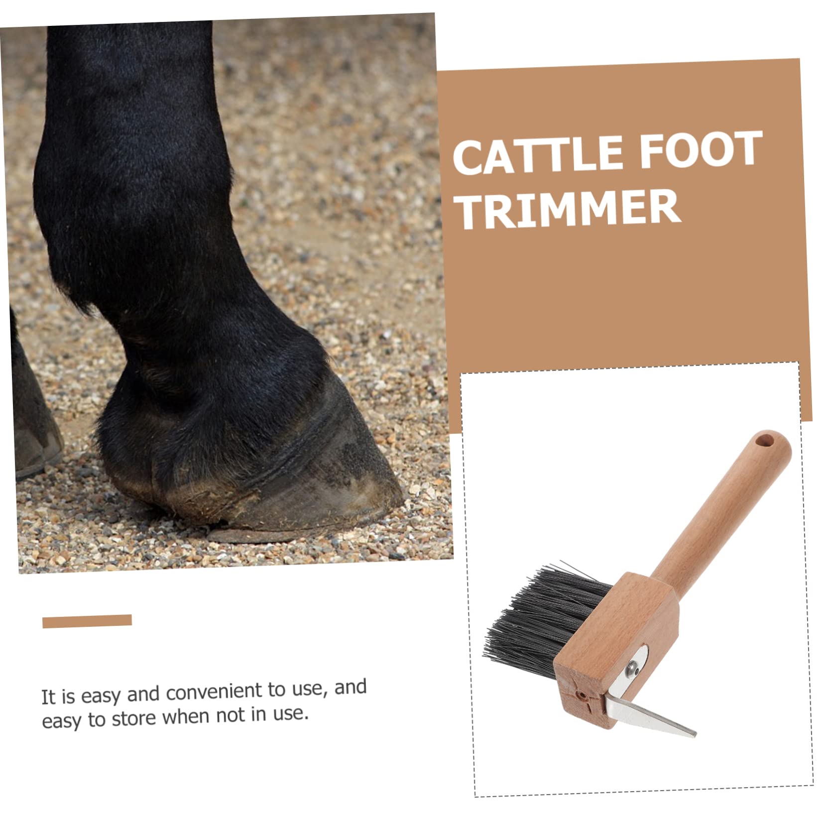 Toyvian Brosse À Sabots Pour Chevaux Et Bovins Outil De Réparation Et Pareur De Sabots Portable 6.69X3.94X1.18In Soins Des Pieds Pratique Pour Ovins Et Ânes