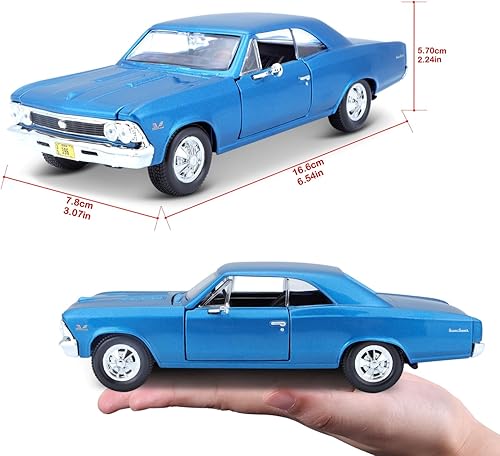 Miniatura 6 de Maisto 1:24 1966 Chevy Chevelle SS 396 Modelo de coche, multicolor