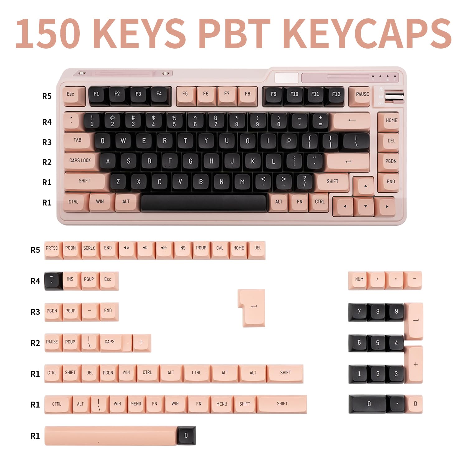 キーボード Altair-X (Rose Gold) Full kit Keycaps キーボード Altair-X (Rose Gold) Full kit Keycaps キーボード