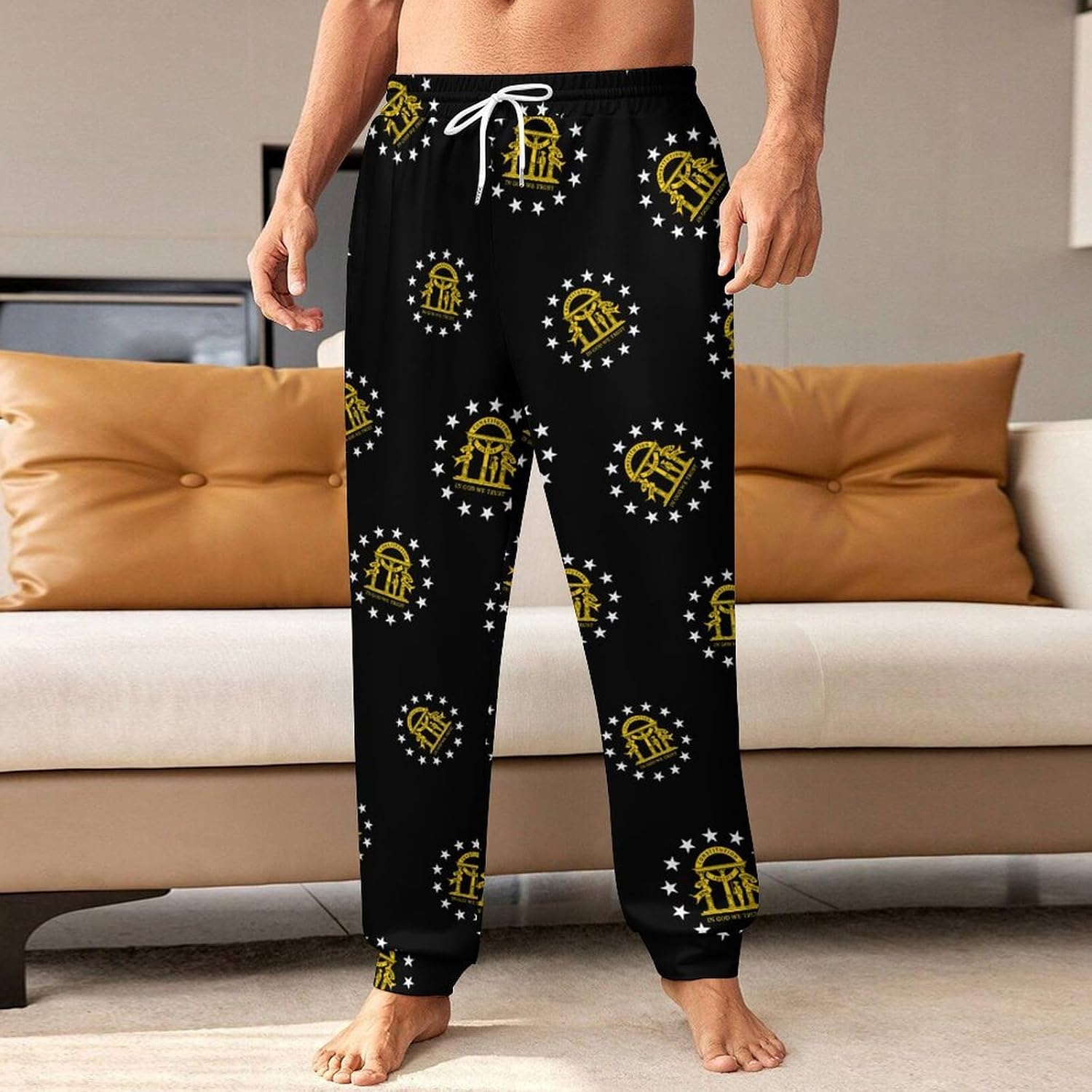 Georgia Flag U.S.A. Casual Men's Sweatpants Lounge Pant 4X-Large