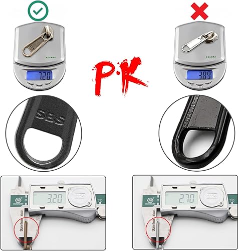Miniatura 4 de Kit de reparación de cremallera (188 unidades), tirador de cremallera de repuesto de calidad, kit de reparación de cremallera para bolsos, equipaje,