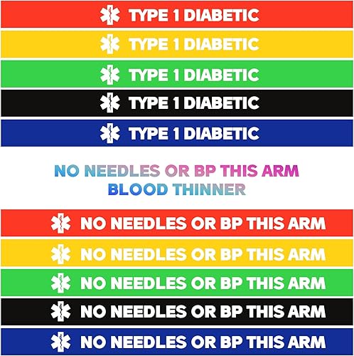 Miniatura 4 de XUANPAI Paquete de 5 pulseras de goma de silicona deportiva de alerta de emergencia médica para hombres, mujeres y niños