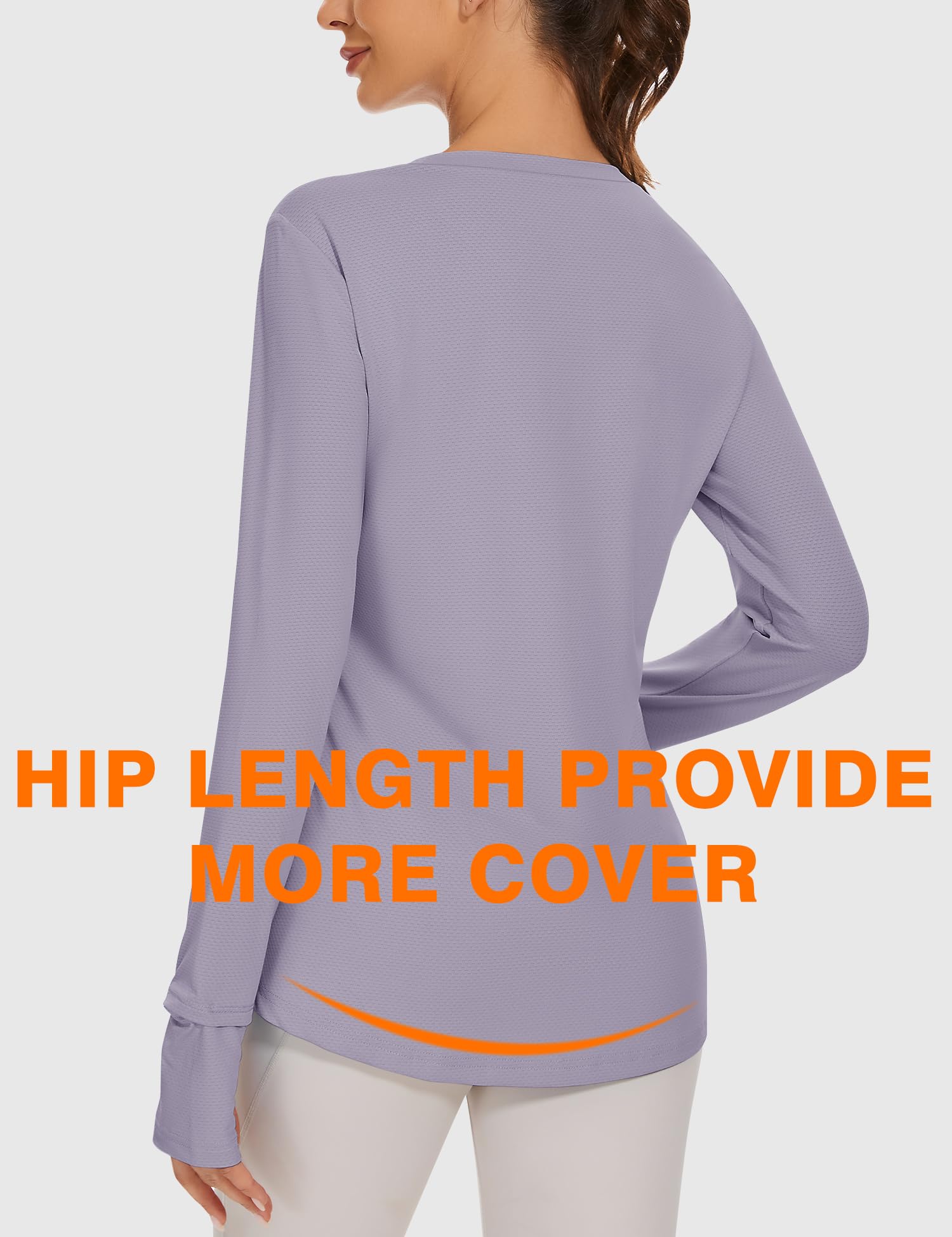 IECCP Sport Bluse Damen Langarm Activewear-T-Shirts UPF 50+ UV Schutz Sonnenschutz Langarmshirts Schlanke Passform Mit Daumenloch Rashguards Sportshirt
