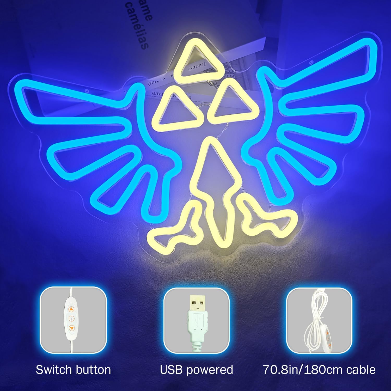 LOZ Gaming Neon Sign Dimmable Game Neon Sign for Gamer Room Decor Neon Lights for Bedroom Boys Teen Gaming Zone Party Decoration - Image 2