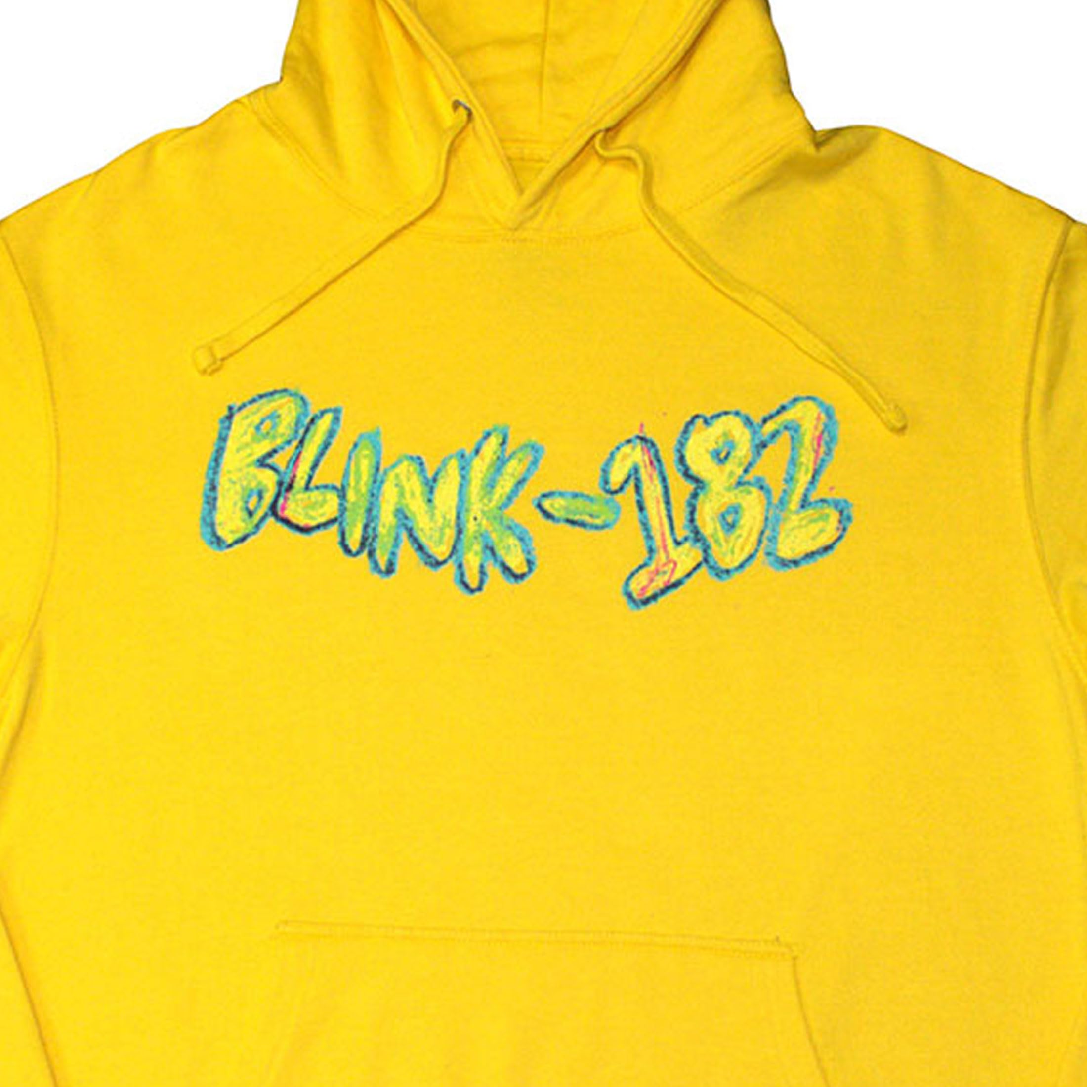 Rock Off officially licensed products Męska bluza z kapturem Blink 182 Crayon żółta