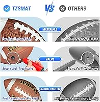 Vista 4 de 6Ft Inflatable Football Target Toss Game - Giant Outdoor Carnival Party Games for Backyard & Tailgate - Arcade Sports Toy with Electric Pump - 4