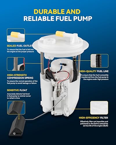 Miniatura 213 de PHILTOP FG0931 Conjunto de bomba de combustible eléctrica compatible con Sequoia 4.6L 2008-2019, Tundra 4.6L 2007-2021, reemplaza SP9010M, E8869M