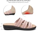 Les femmes confort en cuir glissent léger plat Sandales Mignon Glip sur les chaussons de marche occasionnels