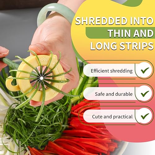 Miniatura 4 de Trituradora de cebolla verde, 12 cuchillas de acero inoxidable, herramienta de corte de cebolla verde, cortador de trituración de cebollas,
