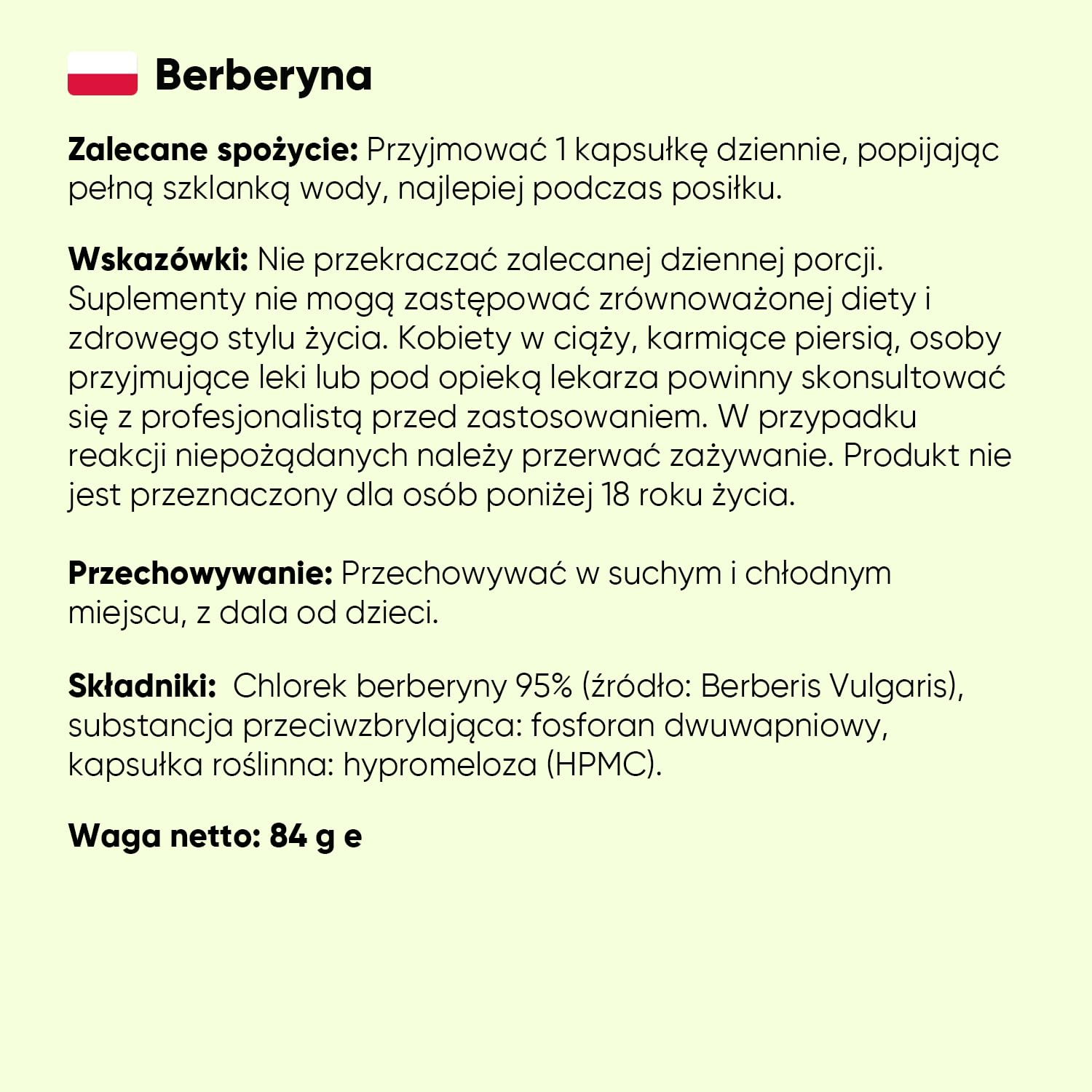 Berberyna 500 mg, opakowanie 120 kapsułek, zaopatrzenie na 4 miesiące – suplement berberyny odpowiedni dla wegan, bez alergenów, bezglutenowy oraz bez GMO, tylko raz dziennie