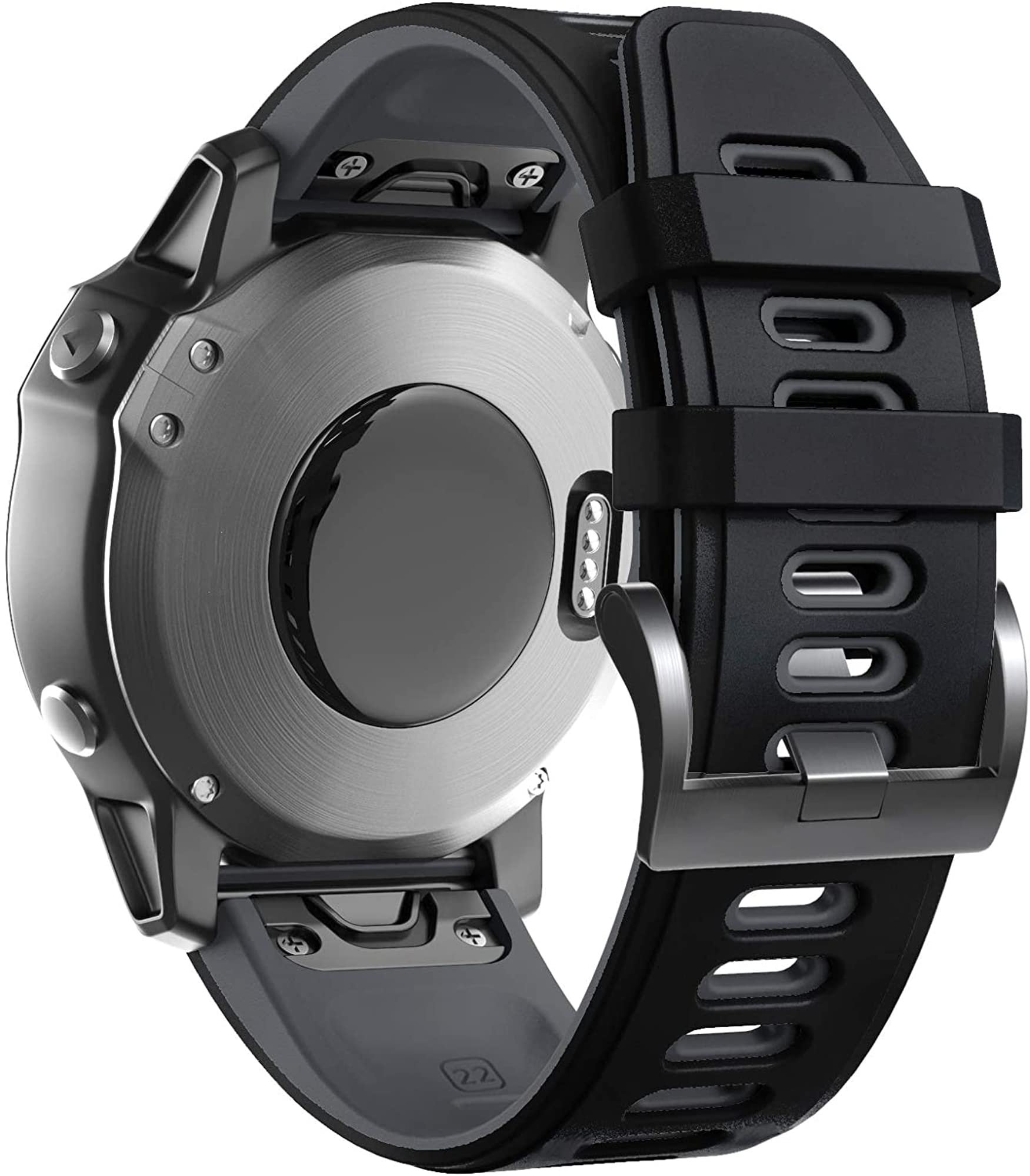 Zitel Band Compatible with Garmin Fenix 8 47mm, Fenix 7/7 Pro, Fenix 6/6 Pro, Fenix 5/5 Plus, Epix Pro/Gen 2 47mm, Forerunner 965/955/945/935, Replacement Straps 22mm (Black/Gray) (B09MV8JZYQ) Amazon Price History, Amazon Price Tracker