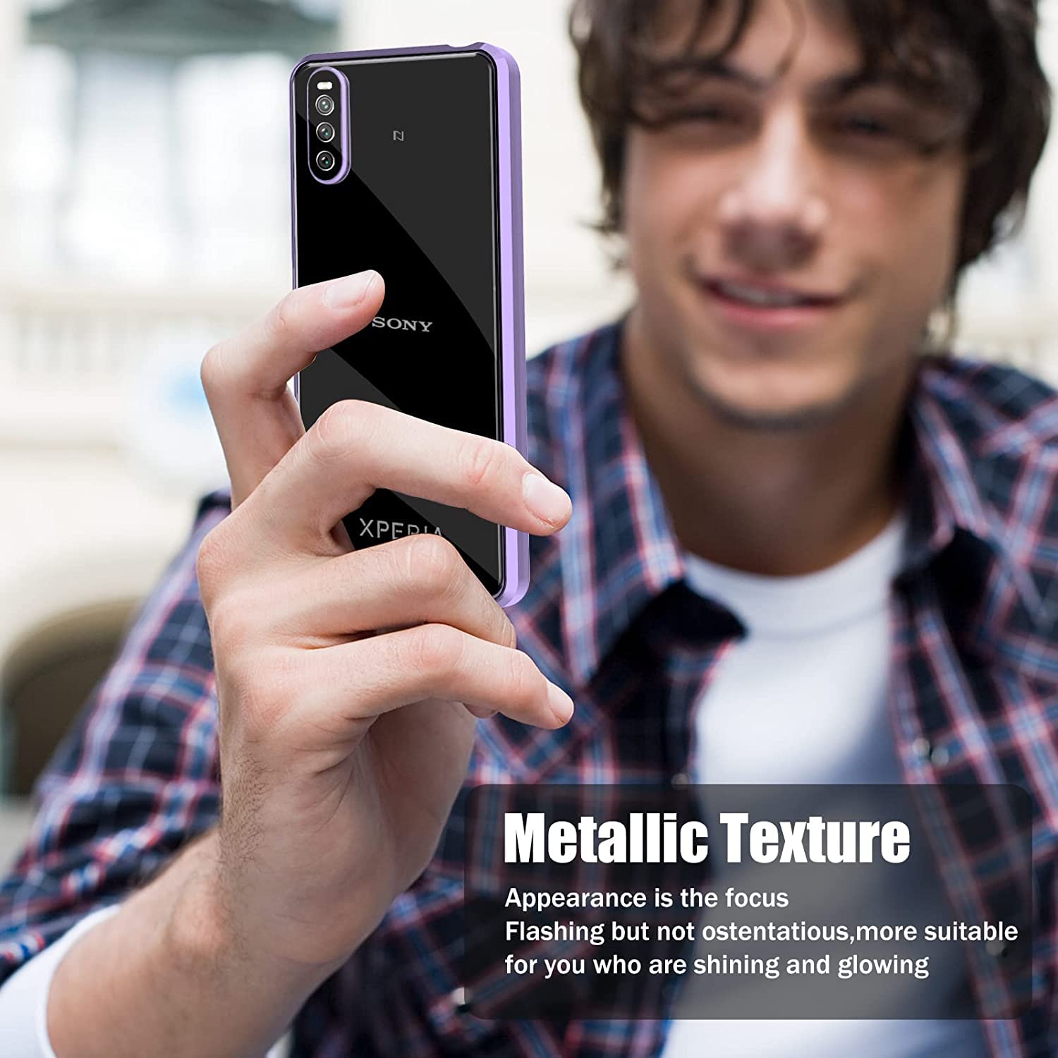 Custodia Magnetica 360&deg; Wigento Per Sony Xperia 1 V &ndash; Cover In Metallo E Vetro Con Protezione Schermo