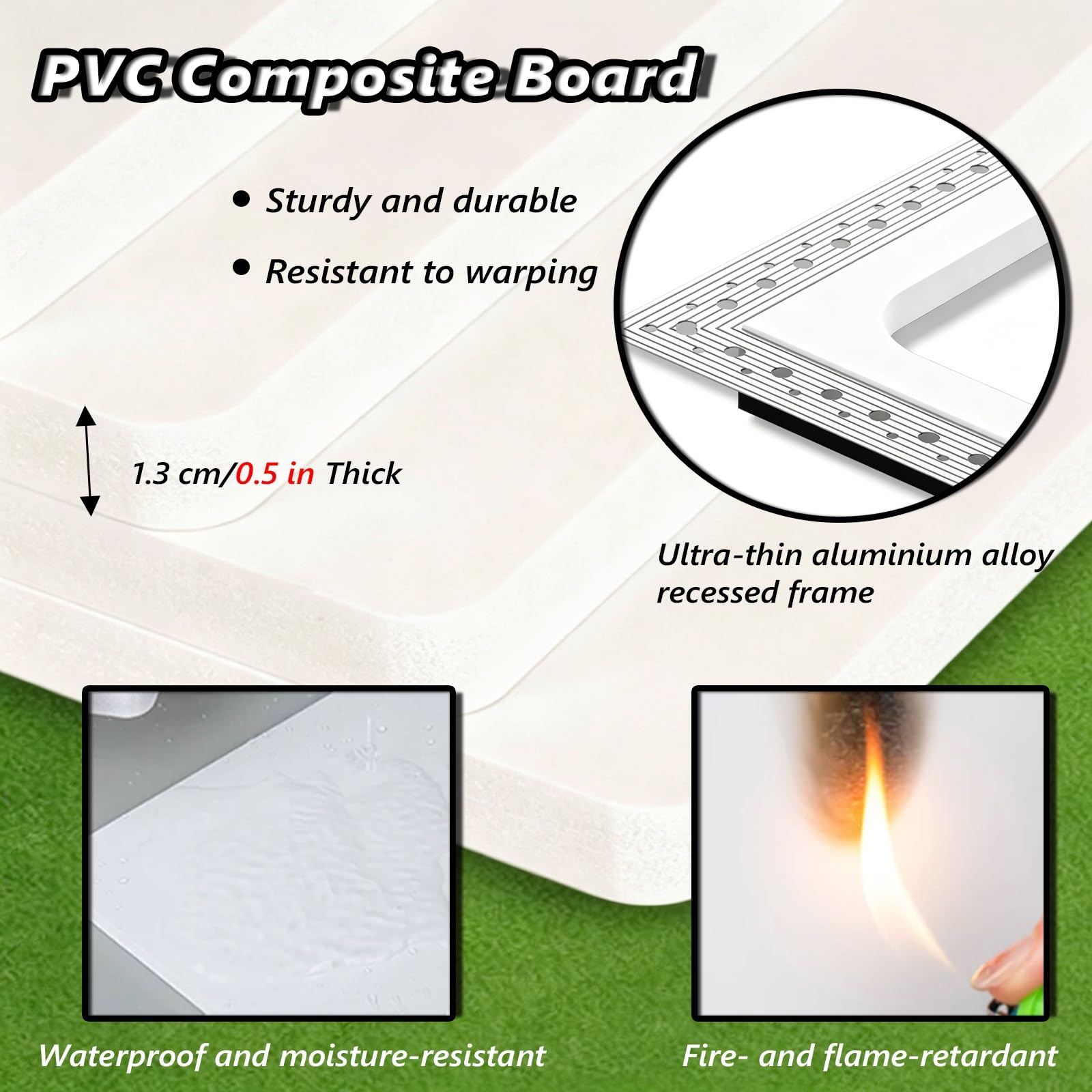 Trampilla de inspección Redonda a Medida Aluminio, pintable | Puerta registrable pintable empotrada con tapa PVC, panel oculto giratorio