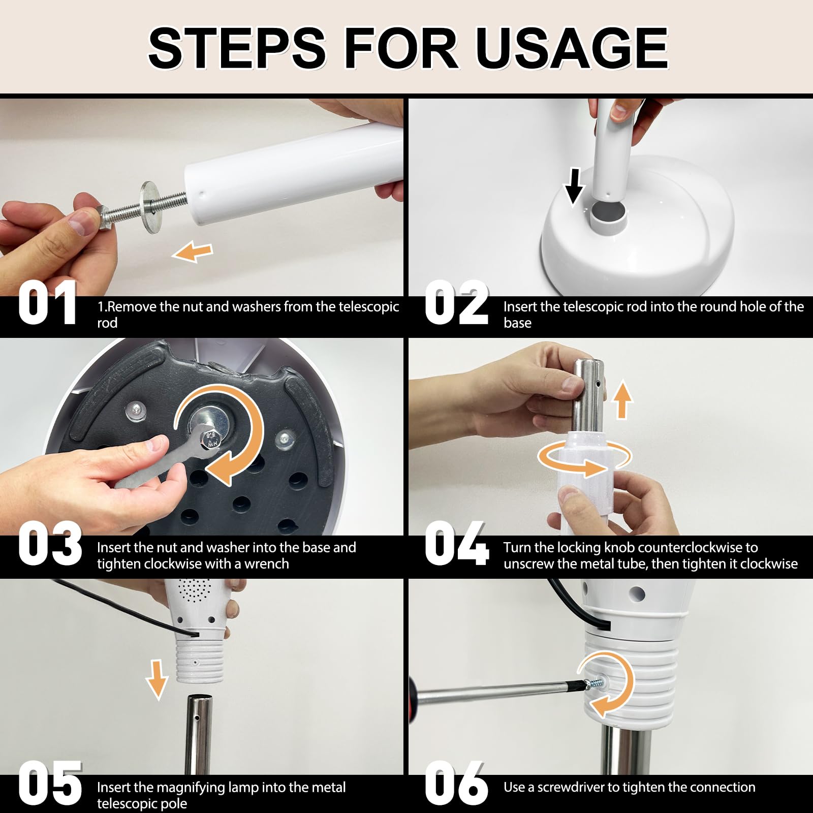 10-fach-Lupenleuchte für Kosmetiker, 2500 Lumen | Flexibler Schwanenhals, Stufenlos Dimmbar LED, Standlupenleuchte, Für Wimpernverlängerung, Tattoos, Nägel Beauty- & Salon