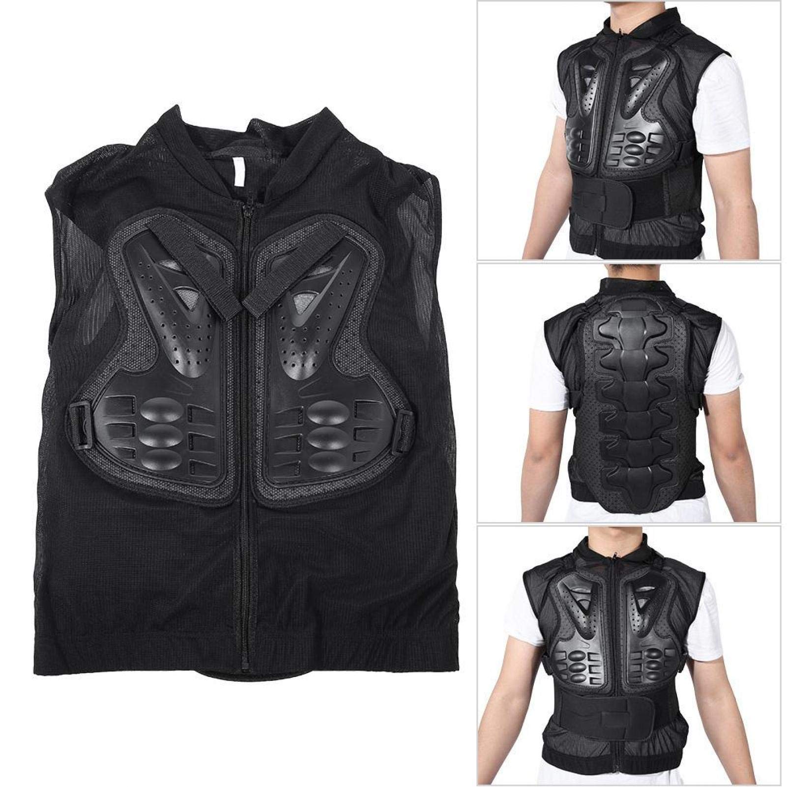 Dioche motorradweste,Bikerweste Herren Protektoren Ärmellose Motorradjack Safety Cruise Jacket, Schutzkleidung für Motorradwestenschutz Riding Skating (M)