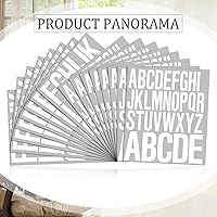 Vista 3 de 8 hojas de calcomanías de vinilo del alfabeto, impermeables, autoadhesivas, letras para pósteres, tablones de anuncios, buzón de correo, decoración