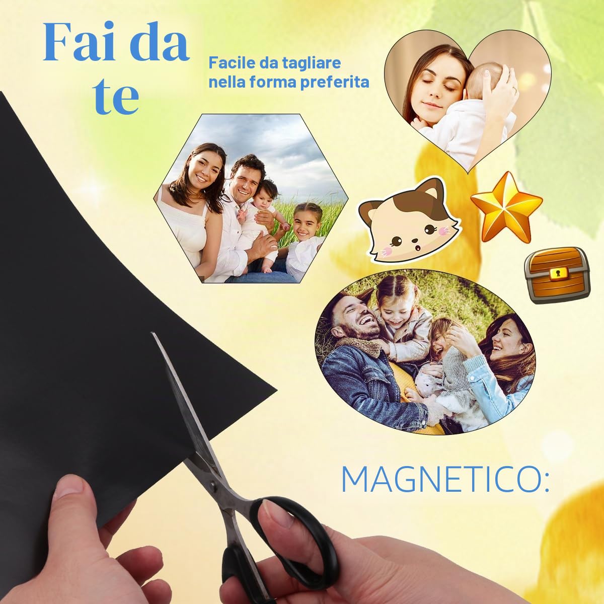 LLPT Carta Magnetica Stampabile 21 cm x 30 cm Foglio Magnetica 12 Fogli | Pellicola Magnetica Carta Lucida per Stampante a Getto d'inchiostro per Foto Cartelli Artigianali Frigorifero
