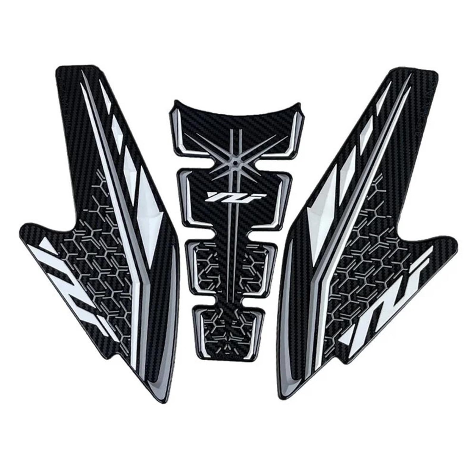 Motorcycle Tank Anti-Skid Pads Protective Stickers Fuel Traction Pads Anti-Skid for Yamaha YZF R3 R25 2019-2023(Style 3)