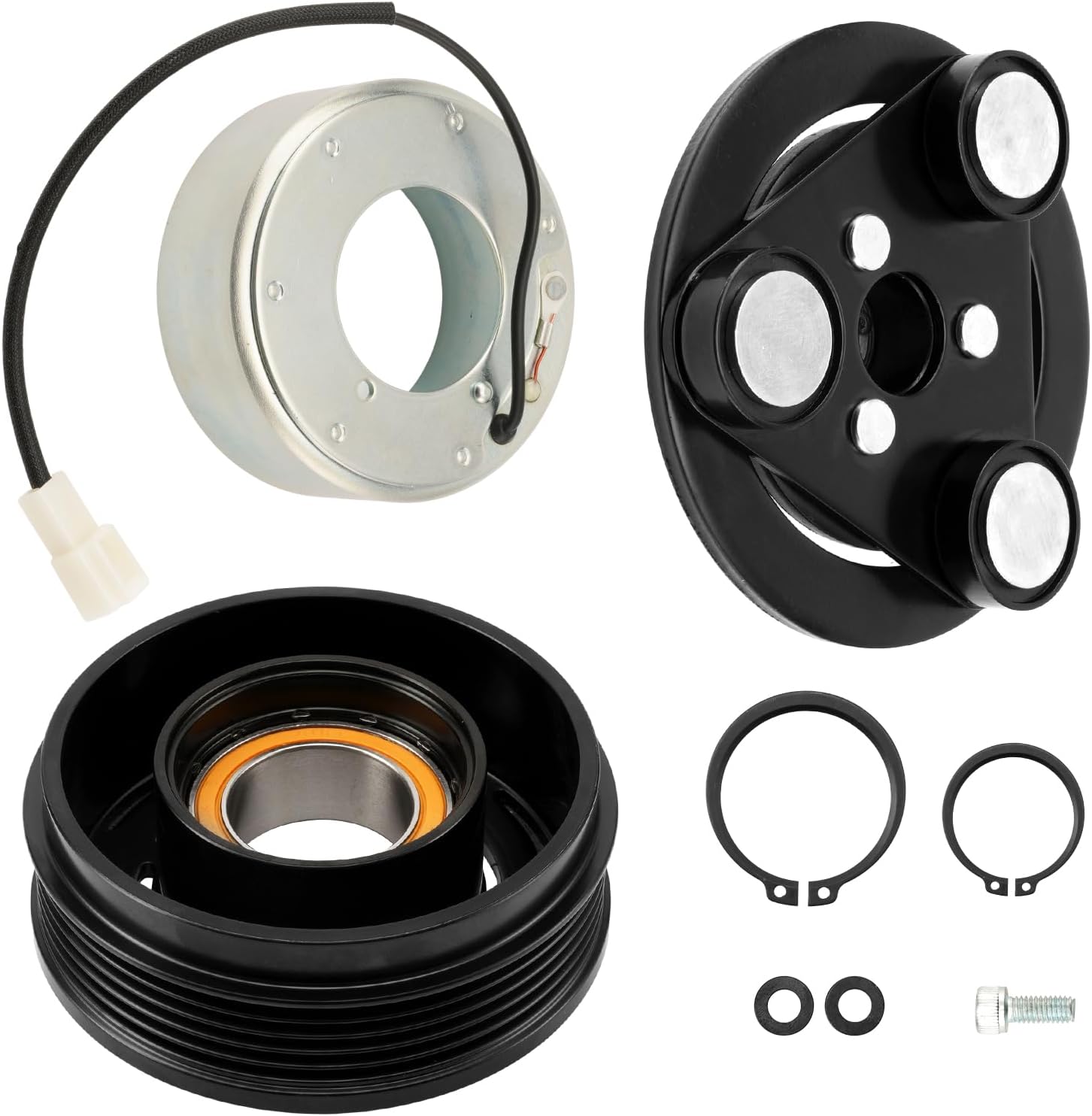 KAX AC Compressor Clutch Kit Replacement for 3 2004-20095 2006-2010 with CO 10759C Air Condition Compressor Clutch