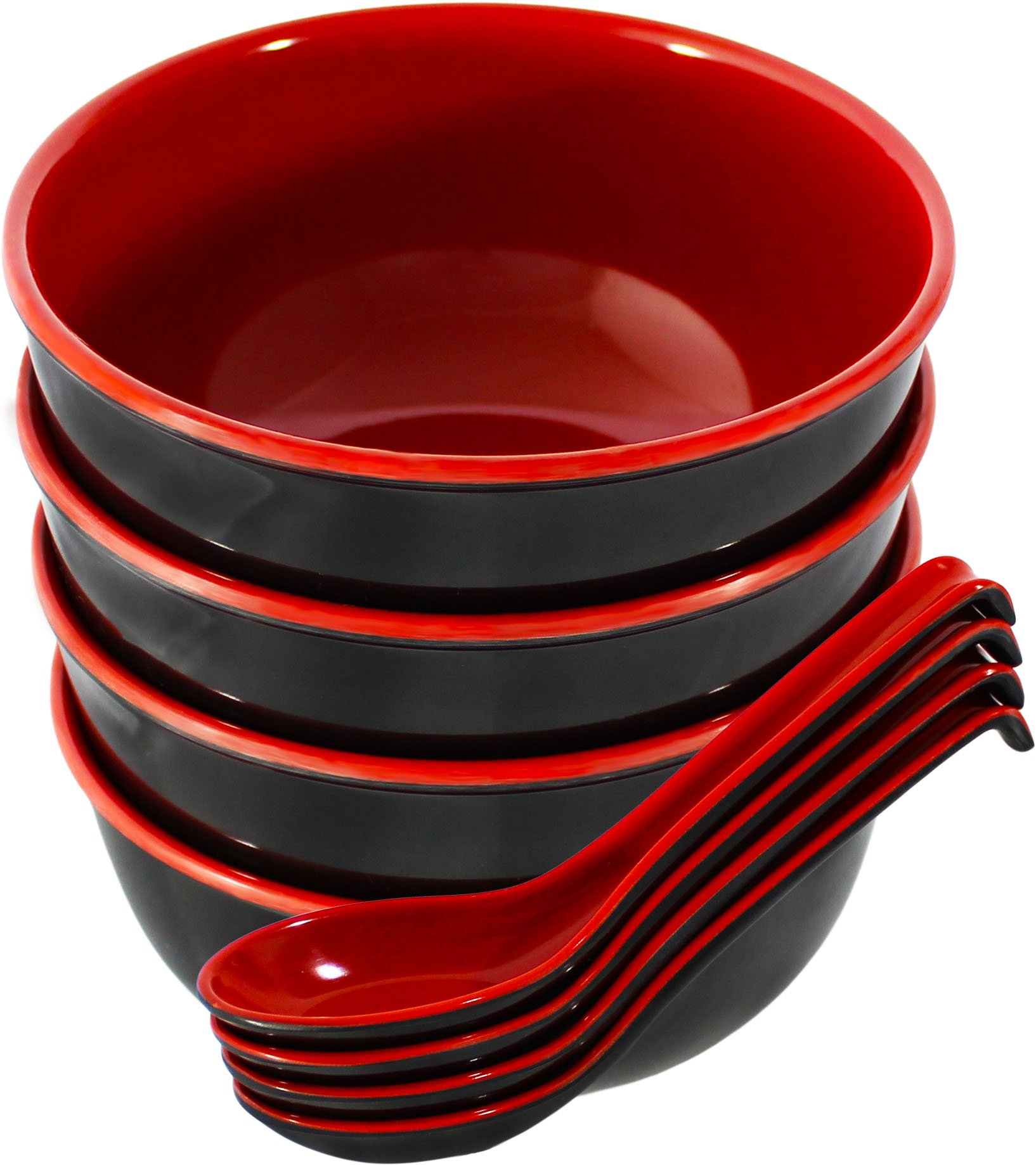 Ciieeo Lot De 4 Bols à Soupe Miso Avec Couvercle Et Cuillère - Vaisselle Asiatique Moderne Pour Nouilles, Riz Et Sauces