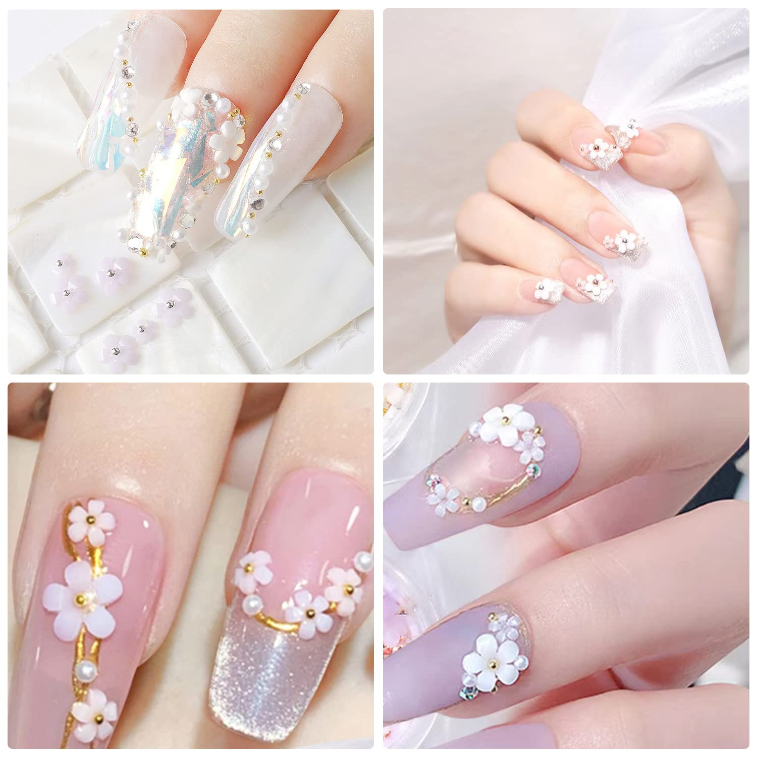 Amazon | ZHEJIA ネイルパーツ ネイルアート 変色 花（6個入） 立体