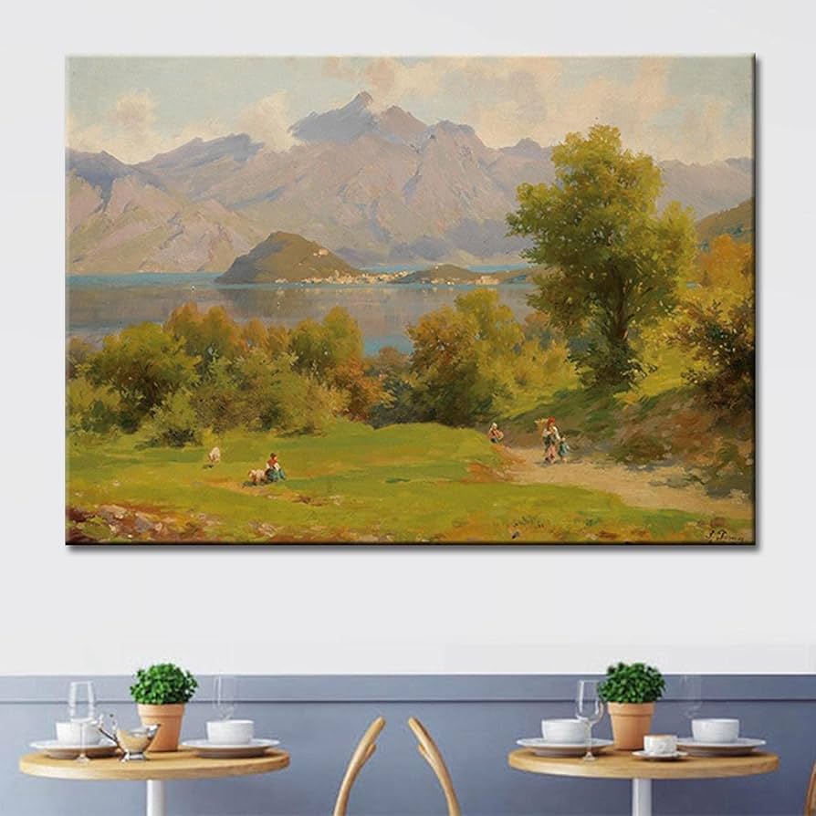 Amazon.co.jp: 中世の風景画ヨーロッパとアメリカの風景海景絵画