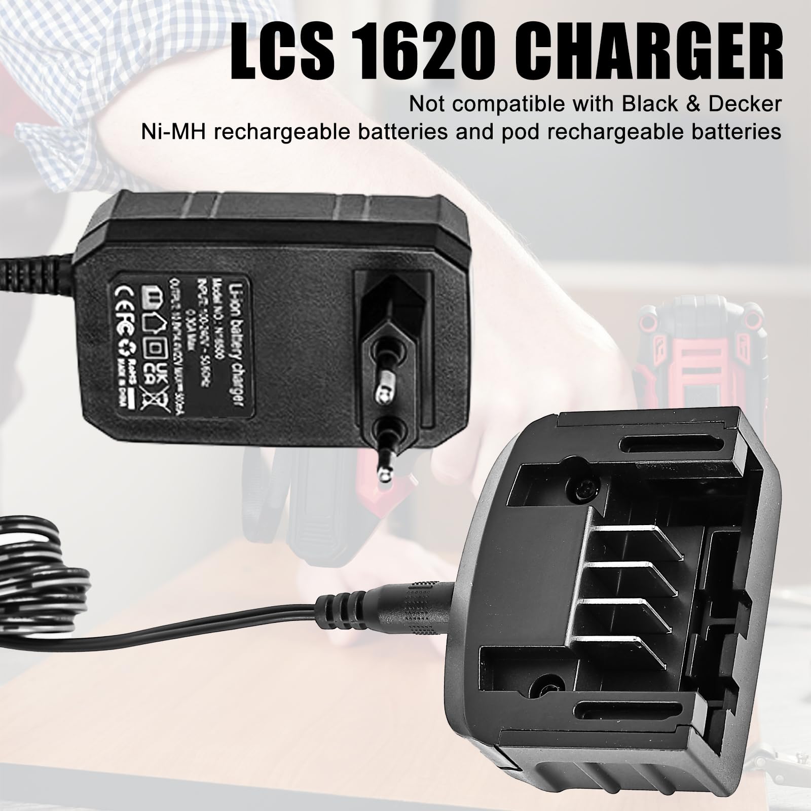 18V/20V Ladegerät Für Black & Decker Akkus - Kompatibel Mit BL2018, LBXR20 & Mehr