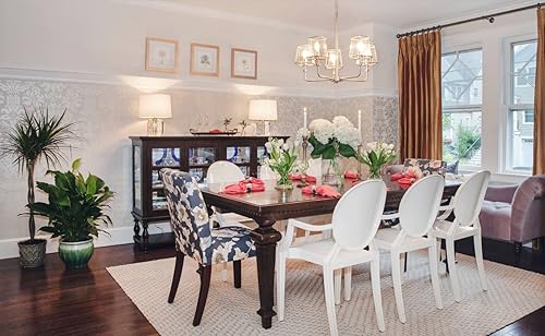 Miniatura 7 de 2xhome - Sillón moderno fantasma con brazo de policarbonato plástico, Plástico, Humo