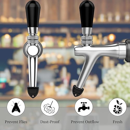 Miniatura 5 de Nuenen Paquete de 50 tapones de cerveza, cepillo de grifo, grifo de cerveza, enchufe de limpieza, cepillo de higiene, borrador para restaurante,