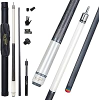 Vista 10 de Taco de Billar de Fibra de Carbono 12.5mm Punta Arcoíris Baja Deflexión Taco de Billar con Junta de Pin Uni-loc y Extensión Taco de Billar-20 oz