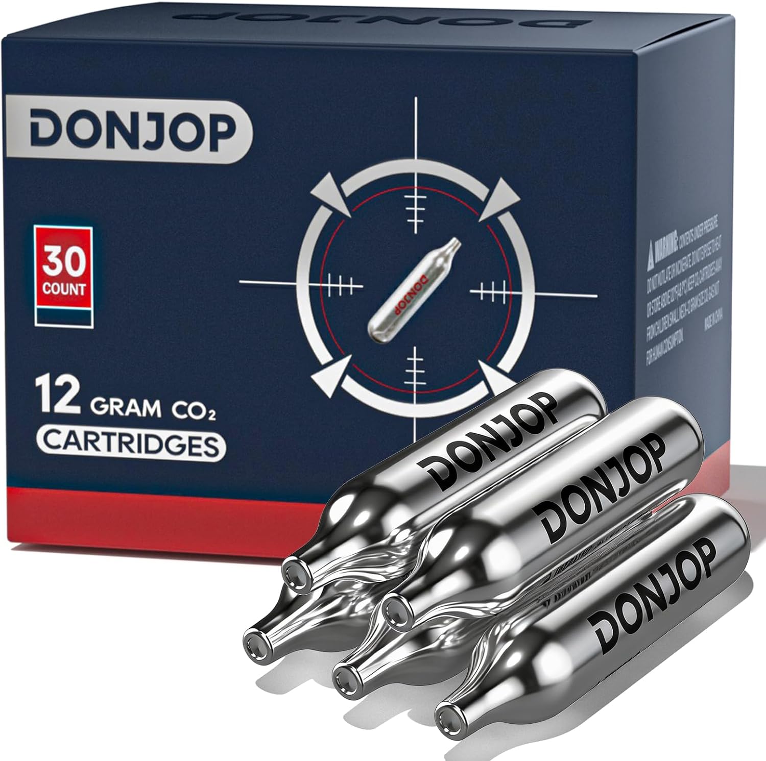 12G CO2 Cartridges Non-Threaded, CO2 cartridges BB Gun, CO2 BB Pistol, CO2 Airsoft Pistol, and C02 Paintball Markers,Snug Fit & Solid Seal