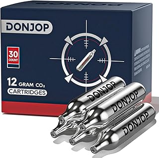12G CO2 Cartridges Non-Threaded, CO2 cartridges BB Gun, CO2 BB Pistol, CO2 Airsoft Pistol, and C02 Paintball Markers,Snug Fit & Solid Seal